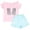 Light Pink, variant on YuYuBao Toddler Girls Outfits Sets Summer Short Sleeve Butterfly Print Tshirts And Shorts Playwear Breathable Clothes Kids Girls 2 Piece Cotton Soft Sets, 9-12 Months