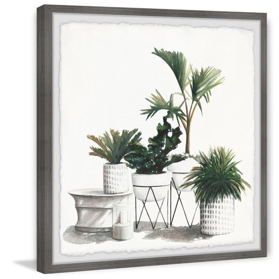 Marmont Hill Majestic Foliage Framed Painting Print-Size:12" x 12"