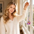 thumbnail image 5 of 13'' Sunflower Suncatchers for Window Hanging, Window Sun Catchers Rainbow Maker Light Catcher Indoor Outdoor Garden Decor Ornaments for Window Christmas Tree, A, 5 of 7