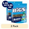 (2 pack) BIGS Sunflower Seeds, Hidden Valley Zesty Ranch Flavor, Father's Day Game Day Snack for Dad, 5.35 oz.