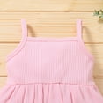 thumbnail image 2 of TheFound Kids Solid Color Sleeveless Spaghetti Strap Tops+ Floral Print Shorts, 2 of 10