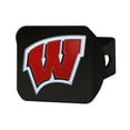 thumbnail image 2 of Color Hitch Cover - Black - Badgers University of Wisconsin 3.4"x4", 2 of 2