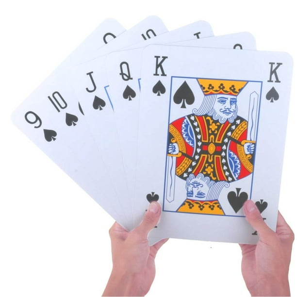 Goods & Gadgets Jumbo Poker Cards in XXL - Cartes à Jouer au Poker géant Jeu  de Cartes géant avec 52 Cartes : : Jeux et Jouets