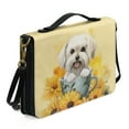 thumbnail image 2 of ZUXONGSY Cute Bichon Sunflower Print Bible Cover for Women Waterproof Faux Leather Portable Bible Case Bag with Handle and Shoulder Strap Lightweight Makeup Organizer, 2XL, 2 of 7