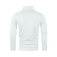 thumbnail image 2 of KelaJuan Men Sweater, Long Sleeve Turtleneck Zipped Solid Winter Pullover Sweater Knit Tops for Casual Daily, 2 of 4