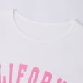 thumbnail image 5 of Girls Y2K Fashion Outfit Short Sleeved Letter Print Crop Top Solid Wide Leg Pants Summer Set 7-8 Years 8-9 Years 9-10 Years 10-11 Years, 5 of 6