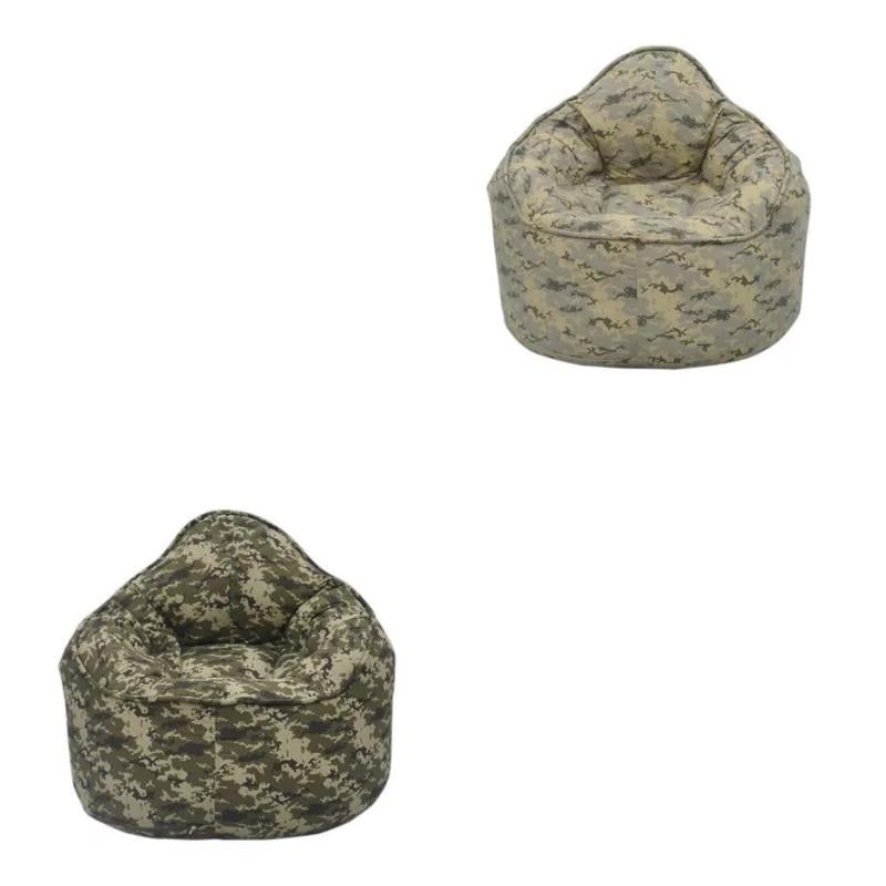 Set Of 2 Bean Bag Chair In Light Camo And Green Set Of 2 Bean Bag Chair In Light Camo And Green