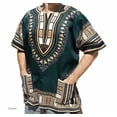 thumbnail image 2 of Men's Plus Size African Dashiki Print Ethnic Top Traditional Tribal Pattern Short Sleeve Oversized Casual Shirt, 2 of 5