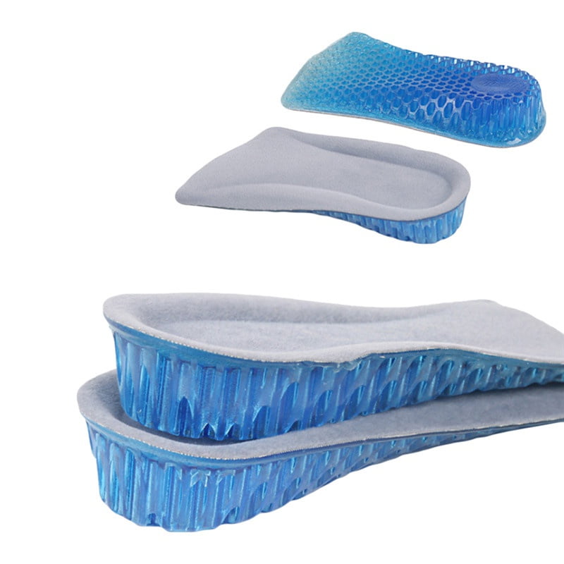 Unisex Silicone Gel Lift Height Increase Shoe Insole Heel Insert Pad Gel Cushion 