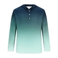 thumbnail image 3 of ameIAEA Mens Fall Hooded Sweatshirts Long Sleeve Button Pullover Tops Gradient Color Casual Shirts, 3 of 4