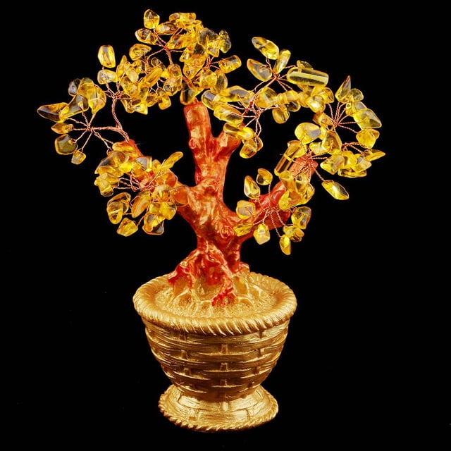 Estatuilla del árbol del dinero Hugo 7 Pulgadas Multicolor