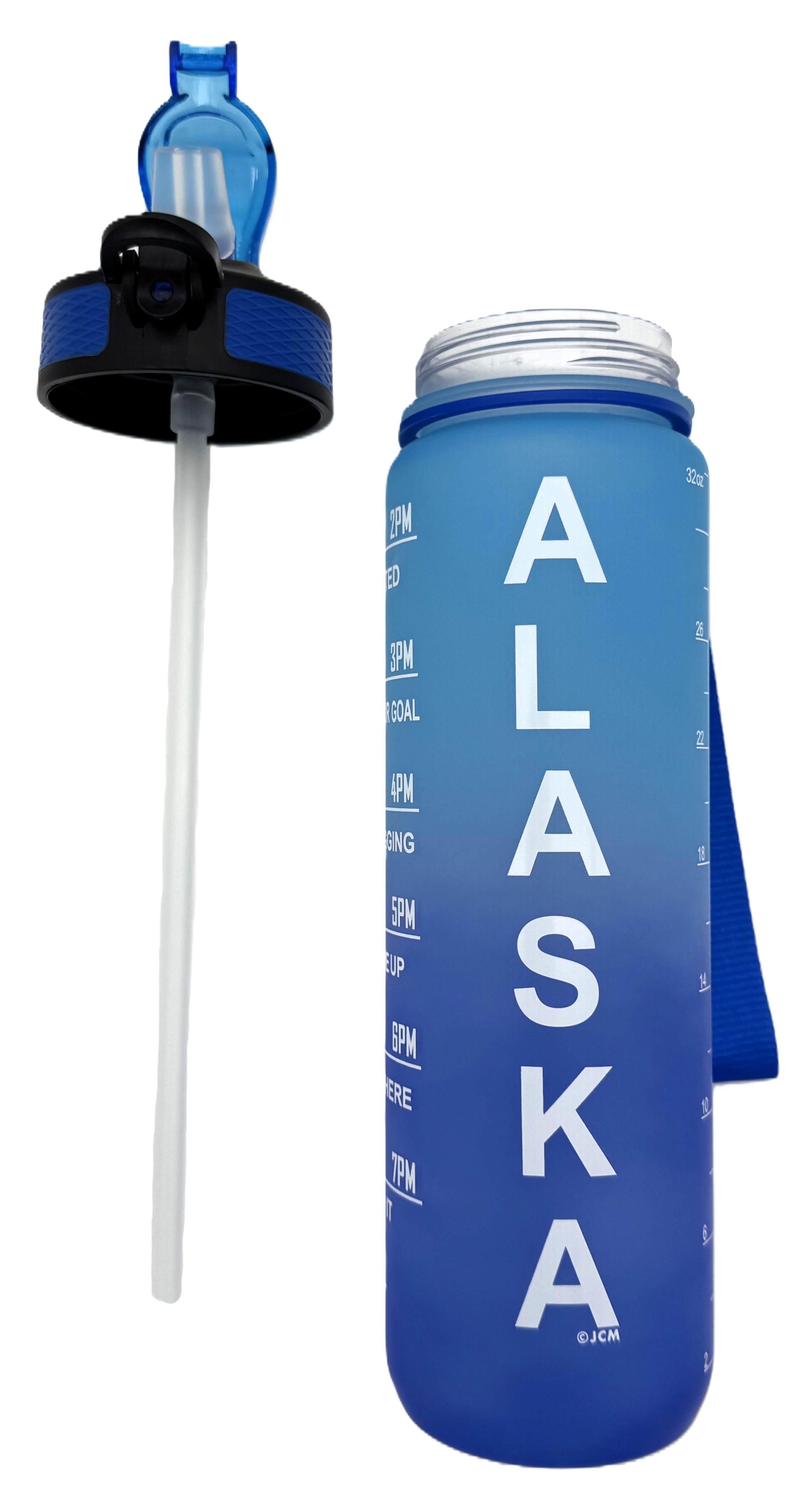Alaskagift Water Bottle 32oz Turq Time Marker