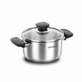 thumbnail image 2 of Korkmaz Casserole 18/10 Stainless Steel Sauce Pan with Glass Lid Cookware - Solar Base System All Stove & Induction Pot 6 Quart, 2 of 2