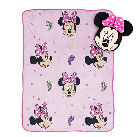 Minnie Mouse Nogginz Pillow and Travel Blanket Set