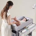 thumbnail image 3 of Sweeby Portable Baby Changing Table, Foldable Diaper Station with Organizer and Waterproof Pad, 3 of 8