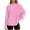 Pink, variant on Fashionable Oversized Long Sleeve T Shirt Casual Basic Round Neck Fall Top For Everyday Wear