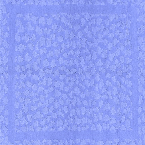 Ahgly Company Machine Washable Indoor Square Abstract Blue Modern Area Rugs, 4' Square