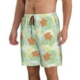 thumbnail image 2 of Wukai Tropical Flowers Print Beach Trunks with Compression Liner Swimsuit Quick Dry Beach Sports Shorts with Pocket-3X-Large, 2 of 8