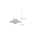 thumbnail image 3 of 1/3 Carat (Ctw) Aquamarine Engagement Ring & Wedding Band Set 10K White Gold with Diamonds for Women, 3 of 6