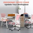 thumbnail image 4 of Silla de oficina GTPLAYER ergonómica con reposabrazos abatibles rosa, 4 of 7