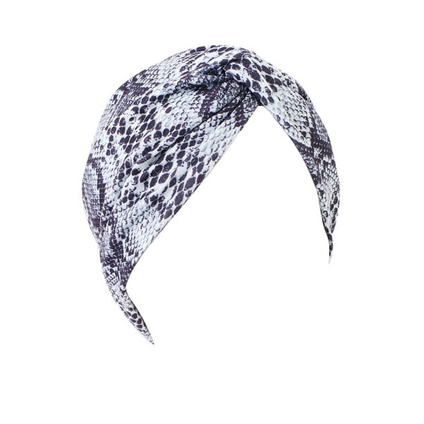 Guardurnaity Sombrero de mujer, varios colores, transpirable, dulce regalo, sombreros para dormir, nudo preatado, multiusos, plisado, exquisita elasticidad, Sombreros Piel de serpiente negra Guardurnaity AP010930-12