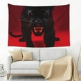 thumbnail image 3 of Easygdp Black Panther Red Background Tapestry Wall Hanging, Wall Tapestries for Bedroom Aesthetic Living Room Office Decor 60x40in, 3 of 8