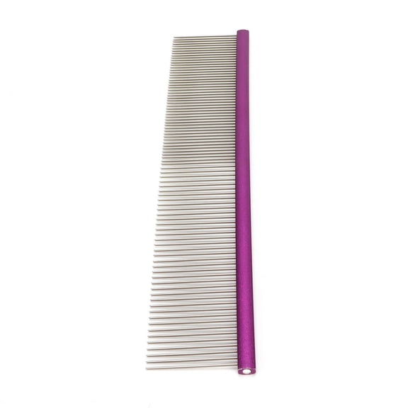 Dog Grooming Comb, Prevents Static Pet Steel Comb Safe Ergonomic Handle Reusable For Short Haired Breeds Red 16cm/6.3in,Purple 19cm/7.5in,Blue 22cm/8.7in,Green 13cm/5.1in