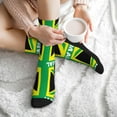 thumbnail image 6 of Men Women Jamaica Jamaican Kingdom Flag Funny Novelty Mid-Crew Socks, 6 of 7