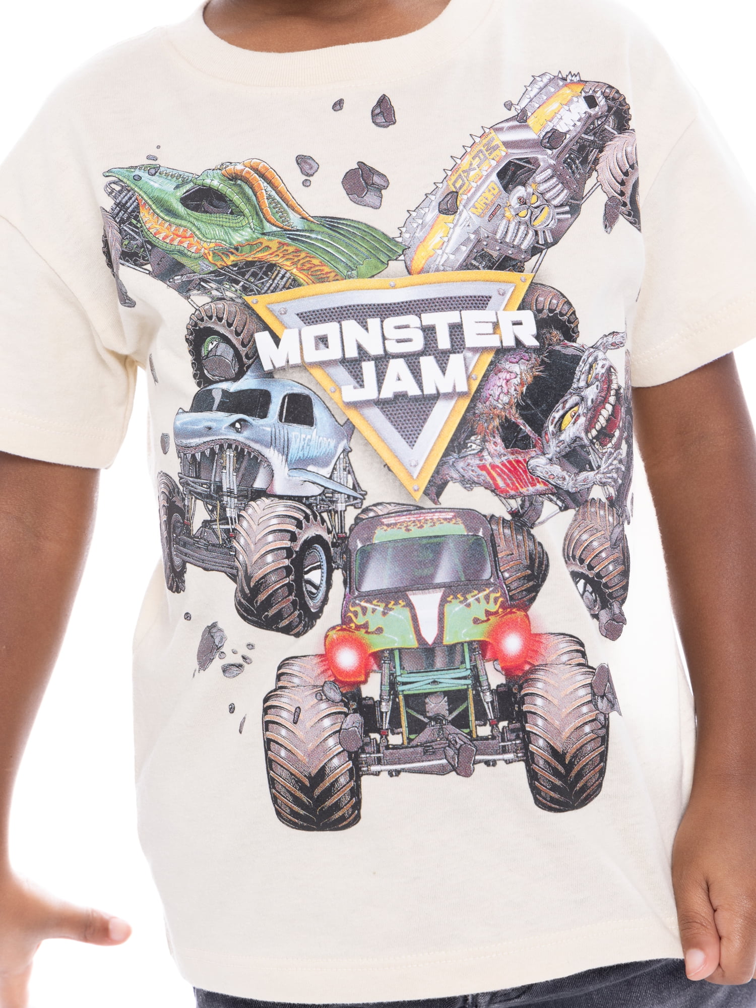Monster Jam Toddler Graphic Crewneck Tee with Short Sleeves, Sizes 12M-5T