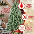 thumbnail image 6 of Full Flocked Christmas Tree 5ft–9ft – Hinged PE/PVC Mixed Pine, 350–1964 Tips, Available Unl Easy Holiday Display  HOT STAR FINEST, 6 of 10