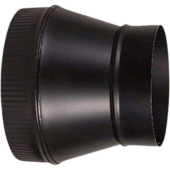 Ministry of Warehouse BM0062 6" Dia. to 8" Dia. Stove Pipe Increaser Black 24 Gauge Steel