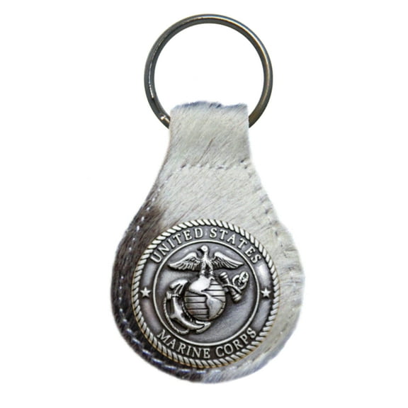 U S Marines leather key fob or keychain Hair