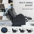 thumbnail image 2 of Aukfa Power Recliner Massage Chair with USB for Living Room Bedroom, Velvet, Gray, 2 of 8
