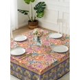 thumbnail image 3 of Purple Red Floral Boho Suqare Tablecloth - 54 x 54 Inch, Vintage Ethnic Tribe Abstract Art Waterproof & StainResistant Tablecloth, Washable Oil-proof Table Cover for Dining/Party/Wedding/Buffet, 3 of 9