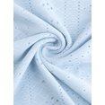 thumbnail image 6 of Agnes Orinda Women's Plus Size Flare Sleeve Blouse V Neck Spring Summer Hollow T-Shirt Tops 4X Light Blue, 6 of 7