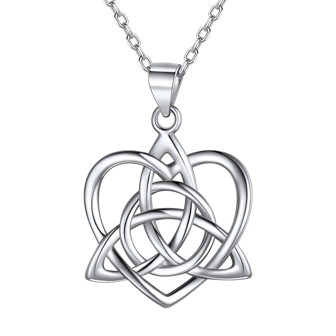 ChicSilver 925 Sterling Silver Celtic Trinity Knot Necklace Irish