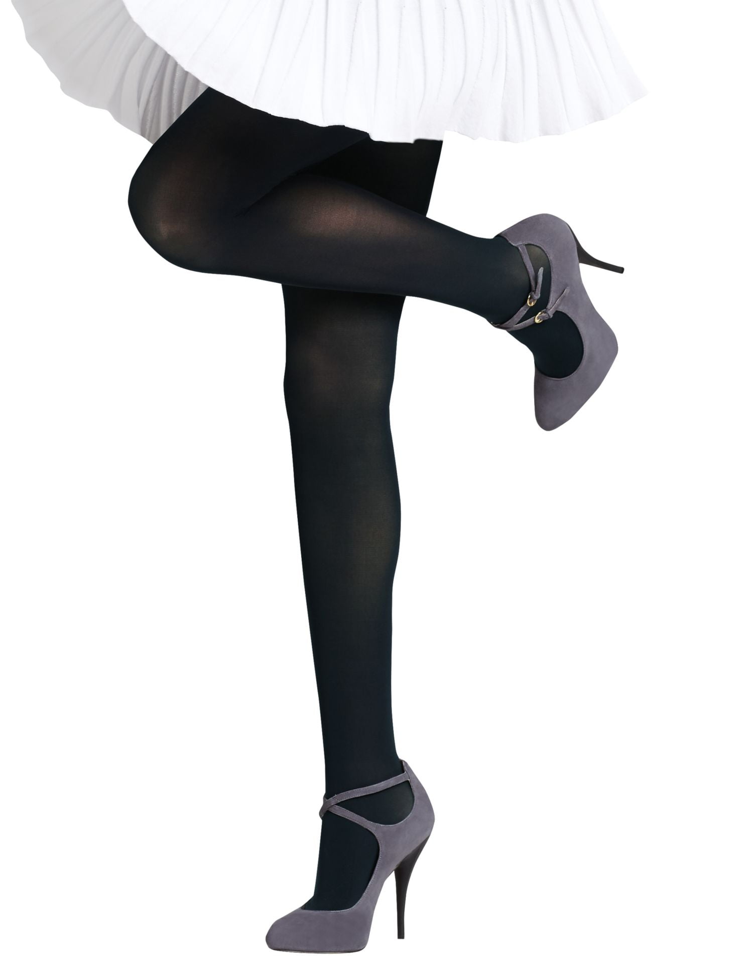 opaque black pantyhose