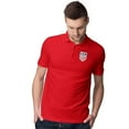 thumbnail image 5 of Icon Sports Officially Licensed International Teams Woven Patch Polo Shirts - USNMT, Red, Medium, 5 of 7