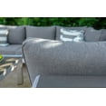 thumbnail image 3 of Belvedere 4-Piece Brushed Aluminum Outdoor Patio Furniture Sectional Sofa Set w/ Three-piece Sectional and Coffee Table, 3 of 6