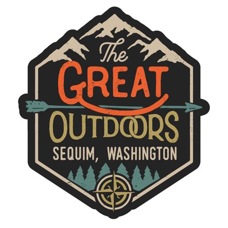 Sequim Washington The Great Outdoors Design 2-Inch Vinyl Decal Sticker