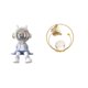 thumbnail image 1 of Figura decorativa nórdica de con bola de cristal, ideal para estantería, escritorio, entrada, sala de estar, dormitorio, oficina o decoraci, 1 of 8