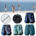 thumbnail image 3 of EKIDAZB Adult Swimming Trunks Men's Double Layer Boxer Briefs♻ D3I4, 3 of 9
