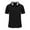 Black, variant on Lolmot Men's Cotton Front Button Down Lapel Collar Solid Short Sleeve Shirt Summer Casual Beach Shirt