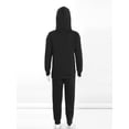 thumbnail image 3 of Hansber Kids Hooded Tracksuit Boys Girls Hoodie Top with Jogging Bottoms Sweatpants Activewear Set Black 140, 3 of 7