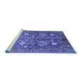 thumbnail image 2 of Ahgly Company Machine Washable Indoor Rectangle Oriental Blue Traditional Area Rugs, 3' x 5', 2 of 4