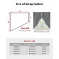 thumbnail image 5 of Pure Dark Grey Swag Valances for Windows, Simple Solid Color Rod Pocket Sheer Valances for Large Windows, Swag Toppers Light Filtering for Kitchen Living Room 2 Panels 36''x63'', 5 of 5