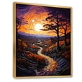 thumbnail image 2 of Designart "Tangerine Twilight at Sunset" Landscape & Nature Floater Framed Canvas Print, 2 of 7