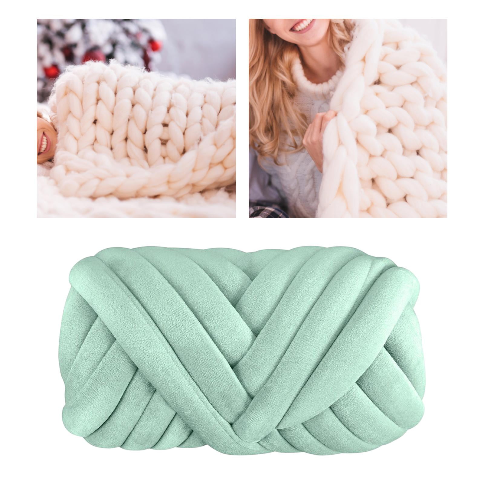 Chunky Yarn Jumbo Tubular Yarn Arm Knit Yarn Crocheting Hand Knit Washable Soft 250g Weight Yarn for Crochet Pillow Baskets Pet Bed Sweaters Light