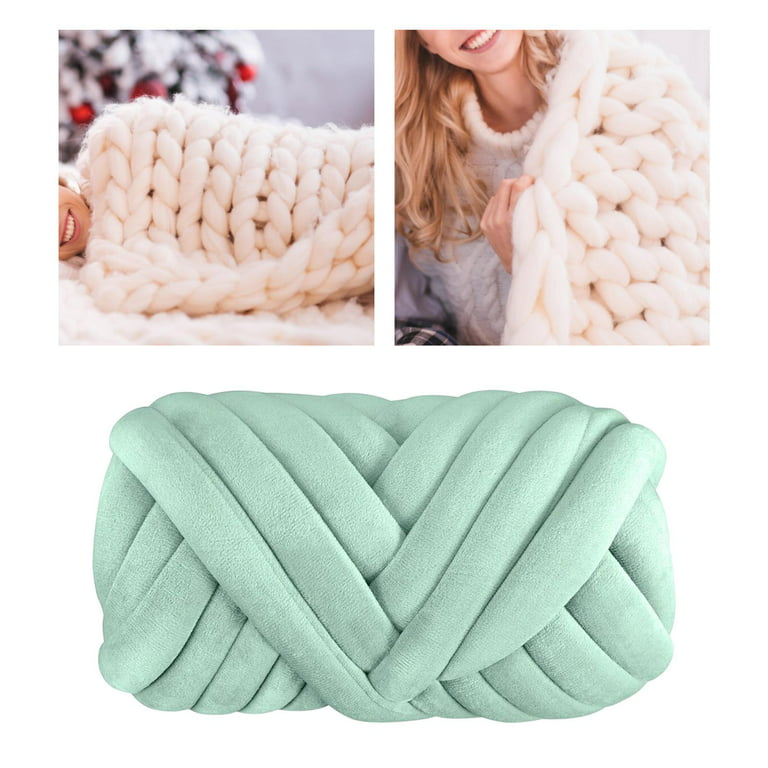 Chunky Knit Yarn for Hand Knitting, Super Soft Big Bulky Jumbo Arm Knit  Yarn Handmade DIY Throw Blanket Pet Bed