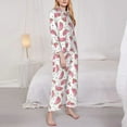 thumbnail image 3 of Kdxio Watermelon Print Womens Pajamas Set Button Down 2 Piece Pjs Long Sleeve Oversized Sleepwear with Pockets-Large, 3 of 6